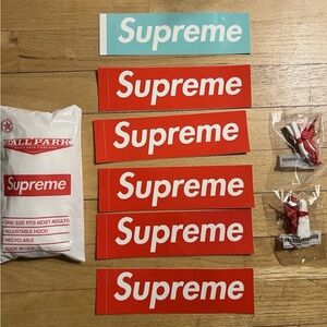Supreme Stickers Pack - Red & Light Blue